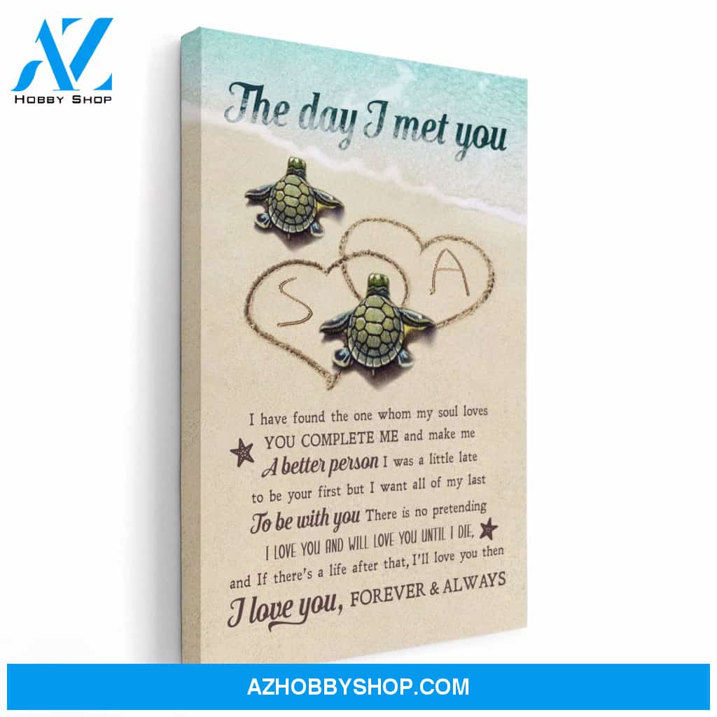 The Day I Met You, Family Custom Canvas/Poster, Gift For Couple