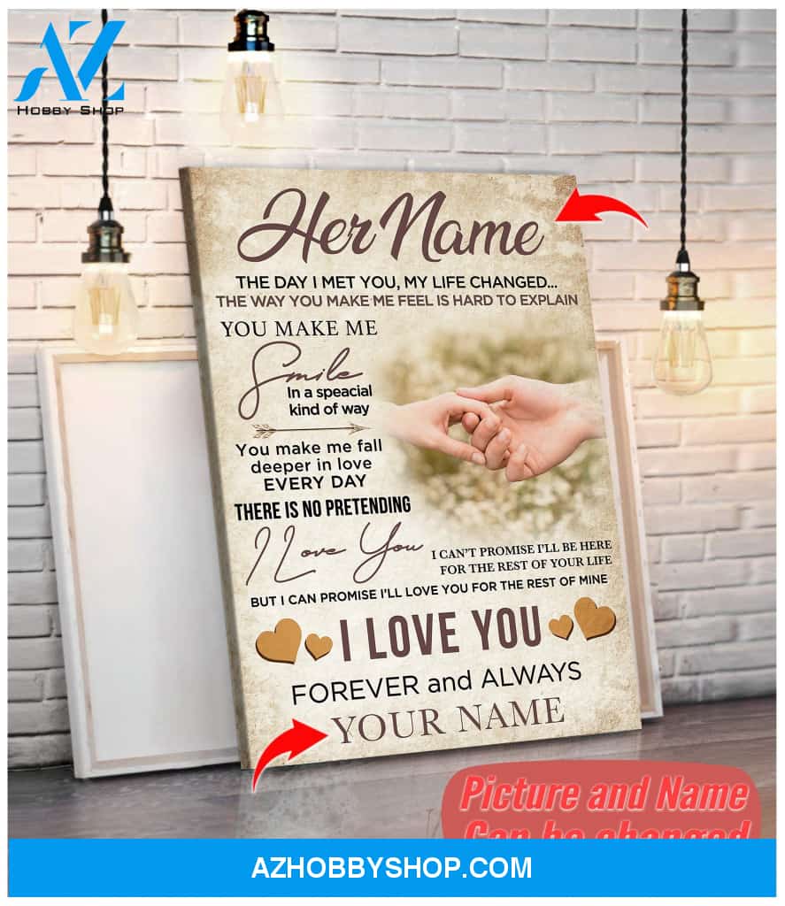 The day I met you my life changed - Personalized Canvas