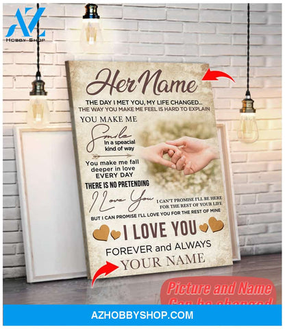The day I met you my life changed - Personalized Canvas