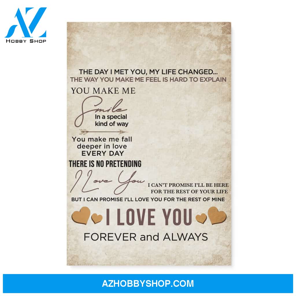 The day I met you my life changed - Personalized Canvas