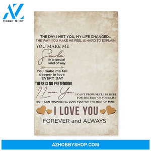 The day I met you my life changed - Personalized Canvas