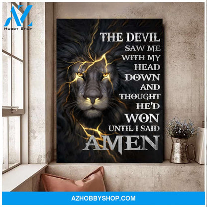 The Devil saw me with my Head down and thought Canvas And Poster, Wall Decor Visual Art