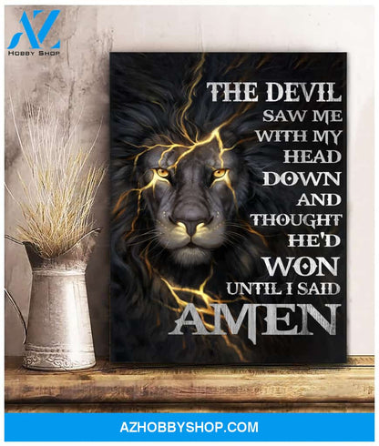 The Devil saw me with my Head down and thought Canvas And Poster, Wall Decor Visual Art
