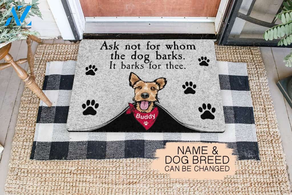 The Dog Barks Personalized All Over Printing Doormat