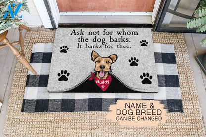 The Dog Barks Personalized All Over Printing Doormat