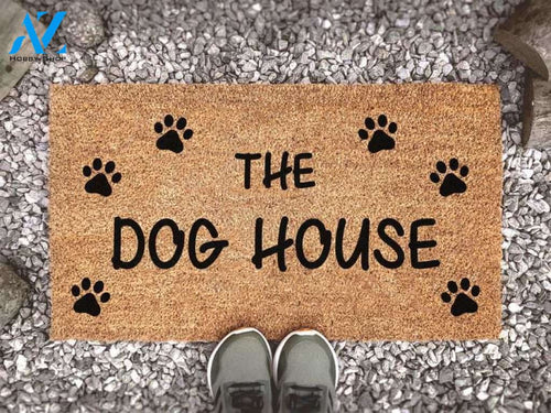 The Dog House Paw Print Doormat Indoor and Outdoor Doormat Welcome Mat House Warming Gift Home Decor Funny Doormat Gift Idea
