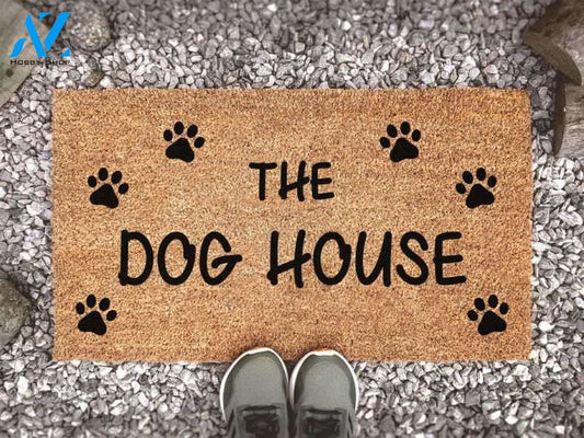 The Dog House Paw Print Doormat Indoor and Outdoor Doormat Welcome Mat House Warming Gift Home Decor Funny Doormat Gift Idea