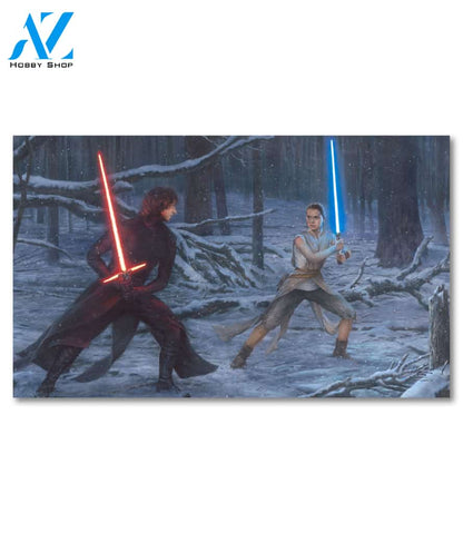 The Duel - Rey vs. Ren Doormat - 18" x 30"