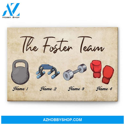 The Foster Team, Fitness Custom Canvas/Poster, Gift For Fitness Lovers