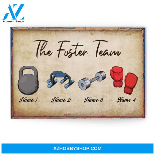 The Foster Team, Fitness Custom Canvas/Poster, Gift For Fitness Lovers