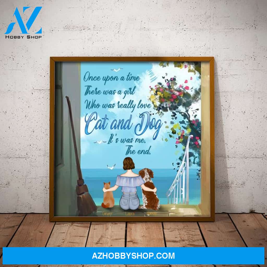 The Girl Love Dog And Cat Personalized Poster