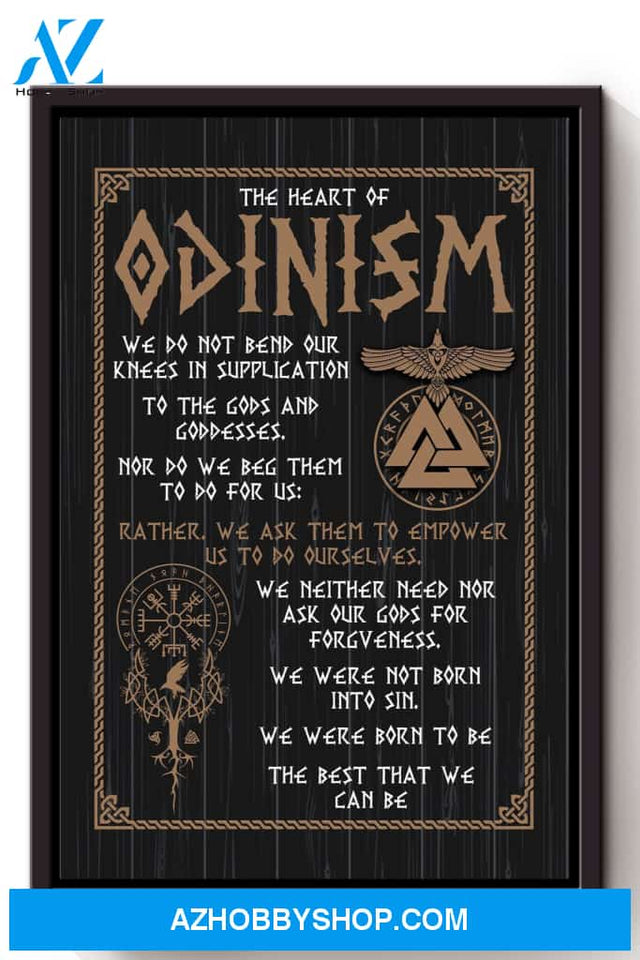 The Heart Of Odinism Christian Wall Art Gift For Christmas Canvas And Poster, Wall Decor Visual Art