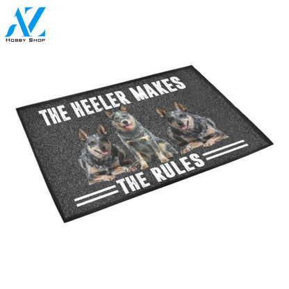 The Heeler Makes The Rules Doormat Indoor And Outdoor Mat Entrance Rug Sweet Home Decor Housewarming Gift Gift For Friend Family Stem Feminist