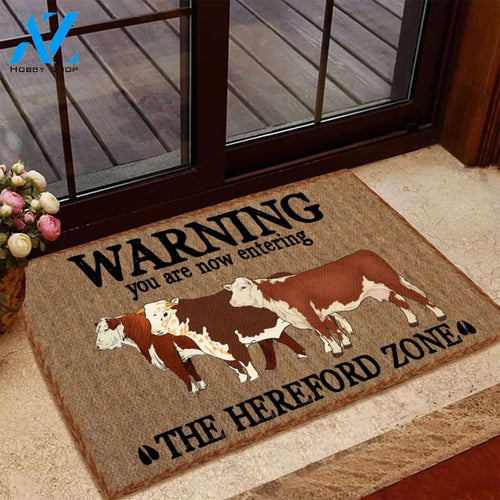 The Hereford Zone Warning Doormat | Welcome Mat | House Warming Gift