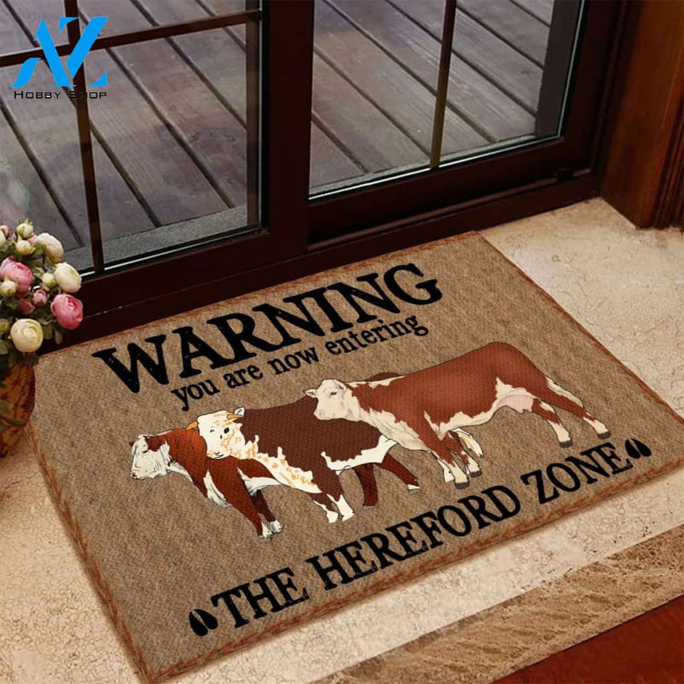 The Hereford Zone Warning Doormat | Welcome Mat | House Warming Gift