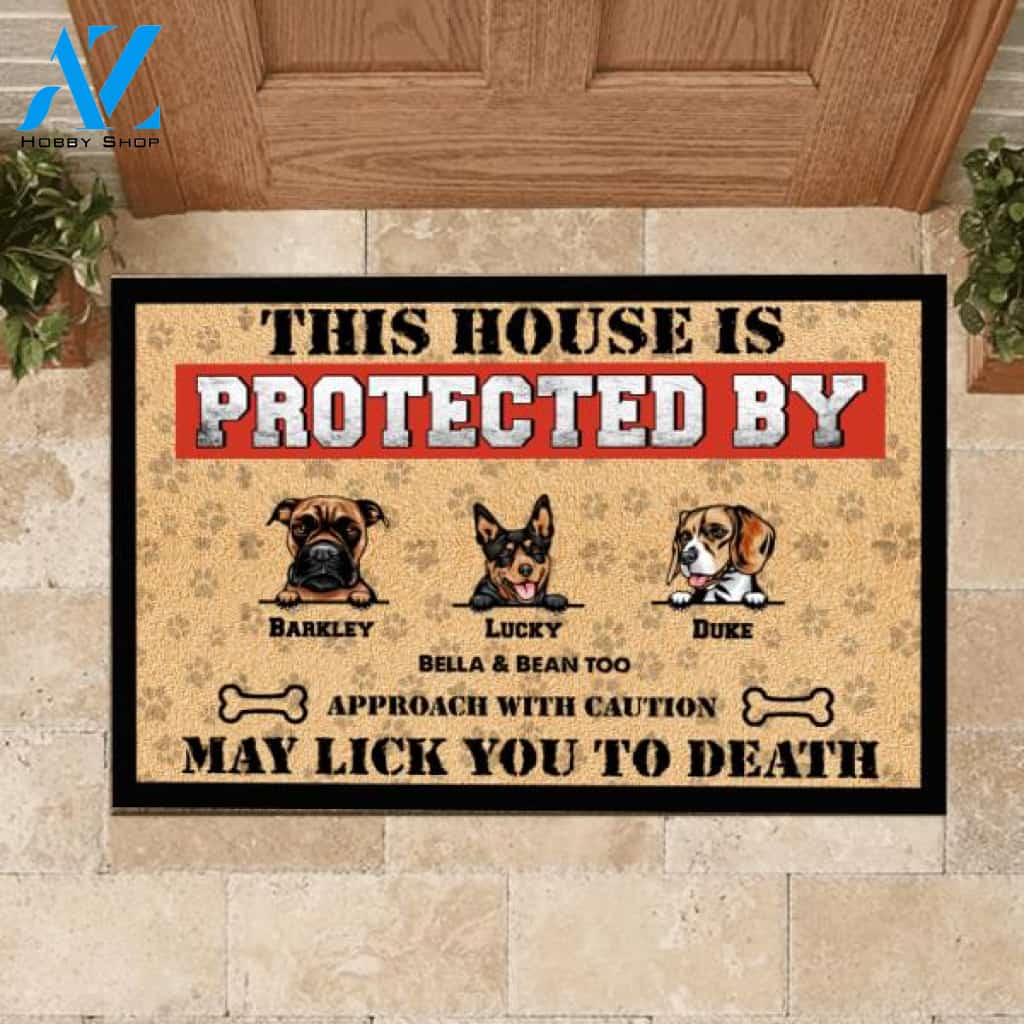 The House Is Protected - Personalized Doormat
