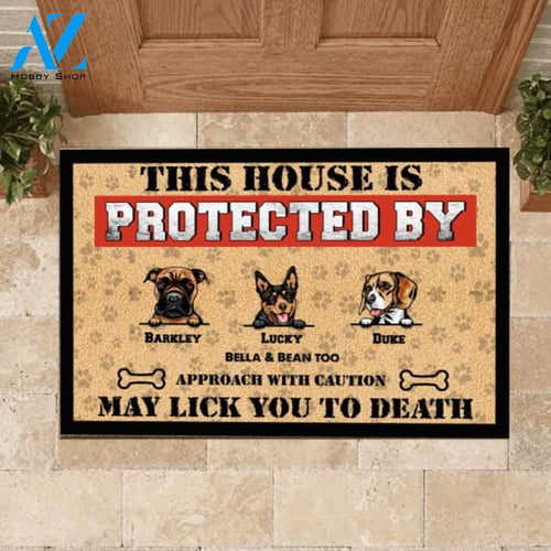 The House Is Protected - Personalized Doormat