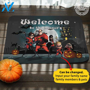 The Incredibles Halloween Personalized Doormat