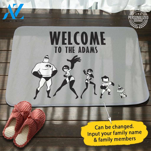 The Incredibles Personalized Name Doormat