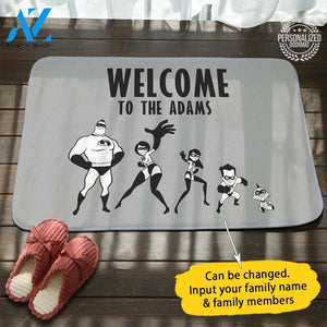 The Incredibles Personalized Name Doormat