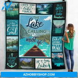 The Lake Is Calling And I Must Go Fleece Blanket Gift For People Home Decor Bedding Couch Sofa Soft And Comfy Cozy