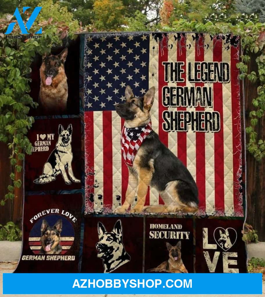 The Legend German Shepherd Fleece Blanket Unique Gifts