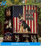 The Legend German Shepherd Fleece Blanket Unique Gifts