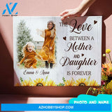 Personalized Photo Canvas, The Love Between A Mother And Daughter Is Forever Canvas Wall Art Gifts for mom, Mothers Day Gifts