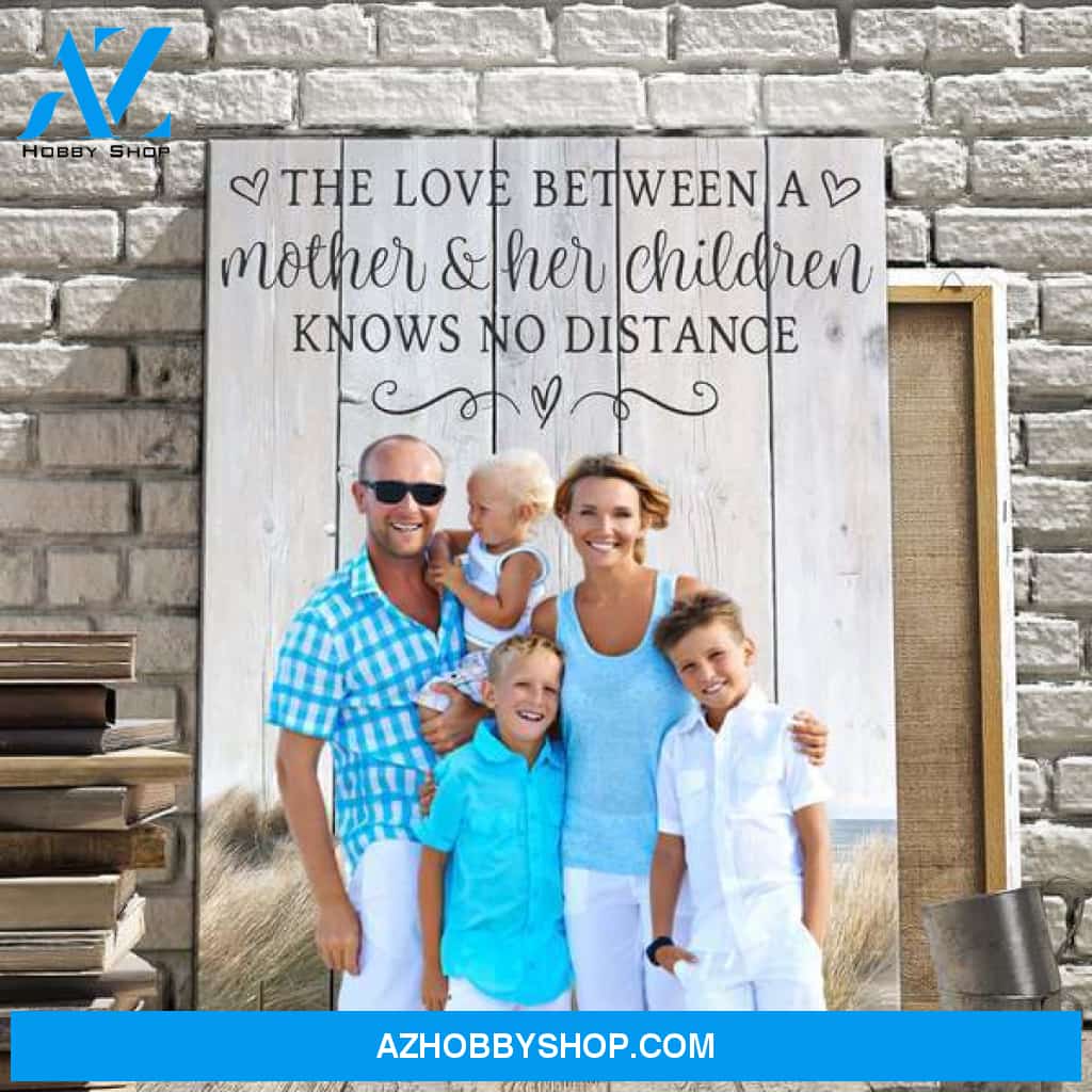 The Love Between a Mother and Her Children Personalized Photo Memorial Canvas, Canvas Wall Art Gift for Remembrance