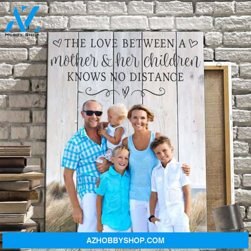 The Love Between a Mother and Her Children Personalized Photo Memorial Canvas, Canvas Wall Art Gift for Remembrance