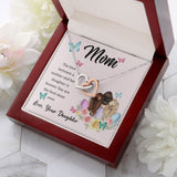 The Love Between A Mother And Daughter Is Forever Interlocking Hearts Necklace