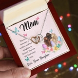 The Love Between A Mother And Daughter Is Forever Interlocking Hearts Necklace