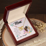 The Love Between A Mother And Daughter Is Forever Interlocking Hearts Necklace