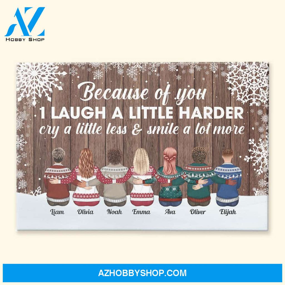 The Love Between Family Is Forever - Personalized Canvas - Christmas Gift Family Canvas For Dad, Mom, Children - Family Hugging