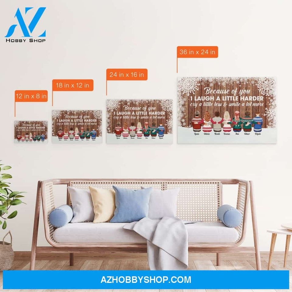 The Love Between Family Is Forever - Personalized Canvas - Christmas Gift Family Canvas For Dad, Mom, Children - Family Hugging