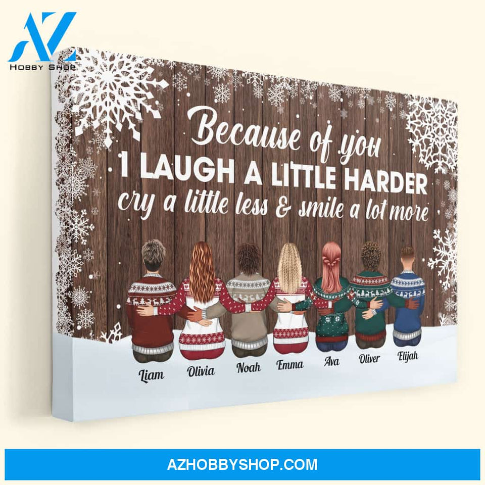 The Love Between Family Is Forever - Personalized Canvas - Christmas Gift Family Canvas For Dad, Mom, Children - Family Hugging