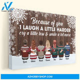 The Love Between Family Is Forever - Personalized Canvas - Christmas Gift Family Canvas For Dad, Mom, Children - Family Hugging