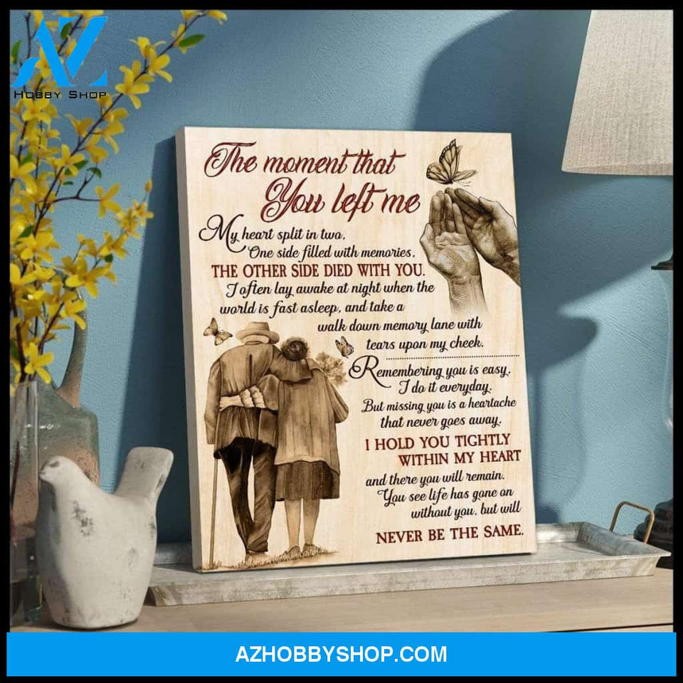 The Moment That You Left Me Butterfly Wall Art Canvas