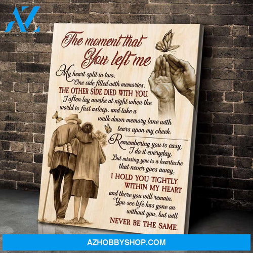The Moment That You Left Me Butterfly Wall Art Canvas