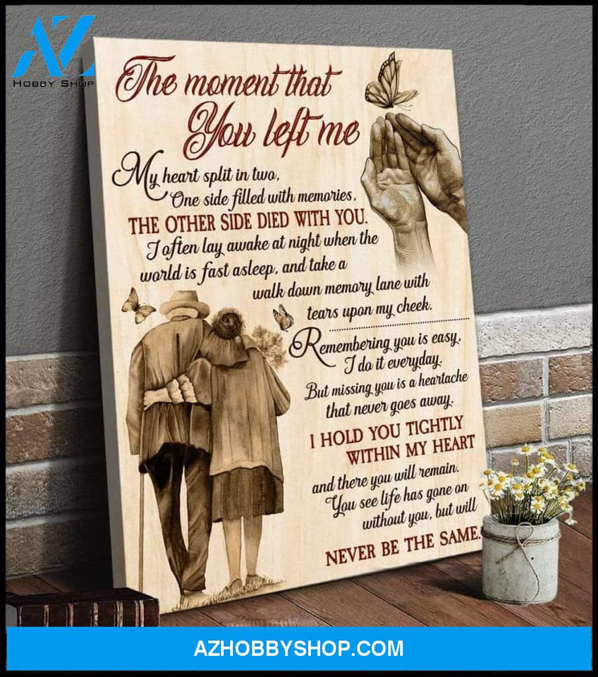 The Moment That You Left Me Butterfly Wall Art Canvas