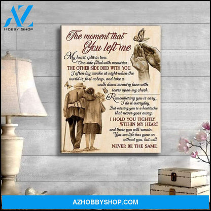 The Moment That You Left Me Butterfly Wall Art Canvas