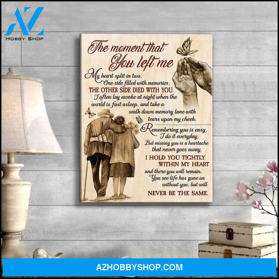 The Moment That You Left Me Butterfly Wall Art Canvas