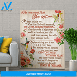 The Moment That You Left Me Hummingbird Memorial Wall Art Canvas