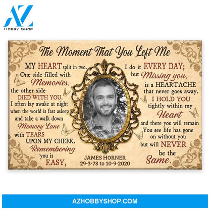The Moment That You Left Me Personalized Canvas