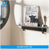 Ohcanvas The Moments Cardinal and Black Angus Cow Canvas Wall Art