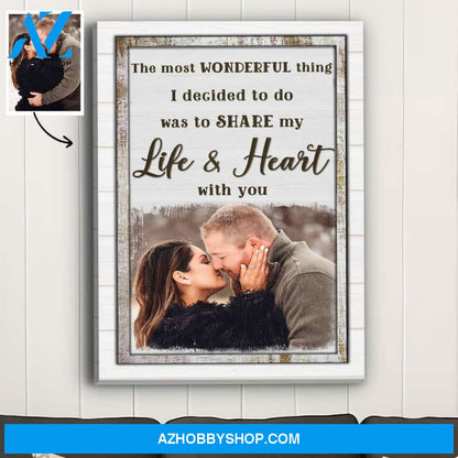 The Most Wonderful Thing 2 - Personalized Custom Photo Canvas