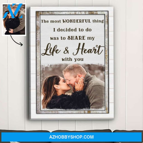 The Most Wonderful Thing 2 - Personalized Custom Photo Canvas