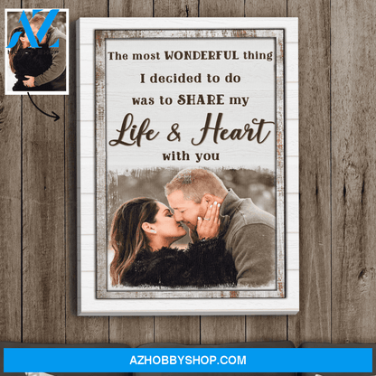 The Most Wonderful Thing 2 - Personalized Custom Photo Canvas
