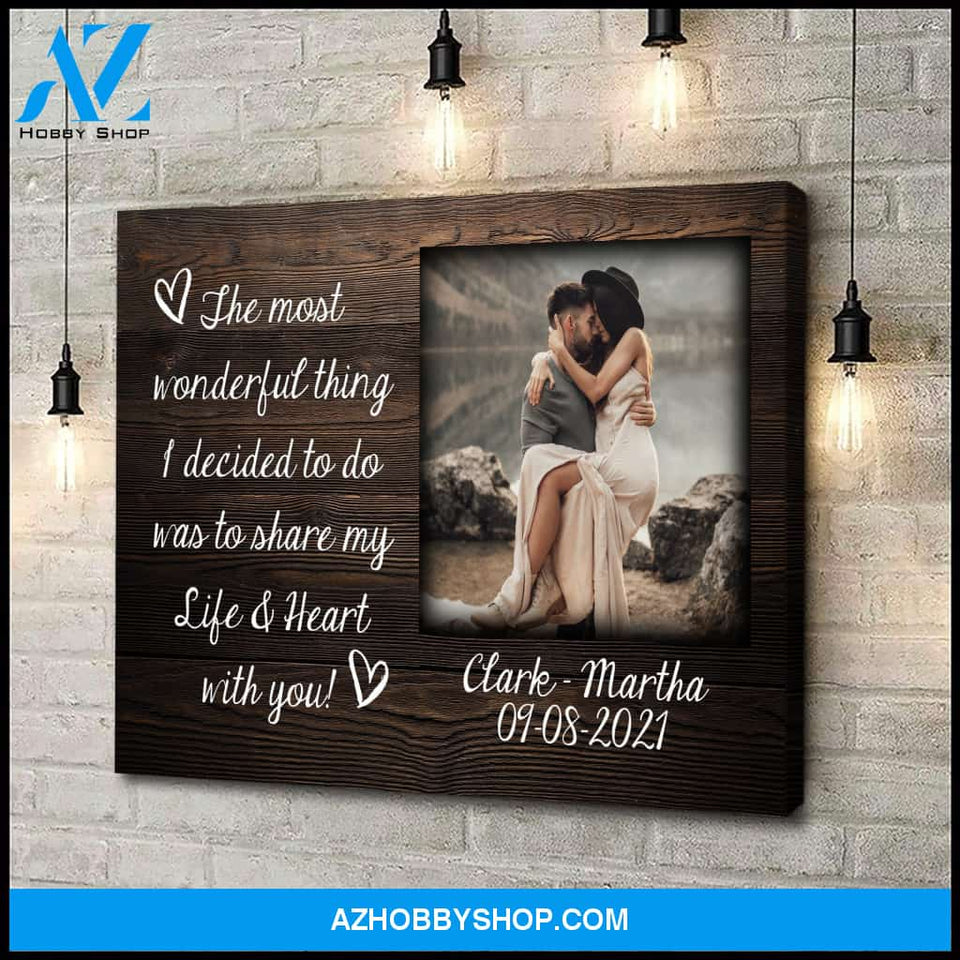 The most wonderful thing I decided - Personalized Canvas