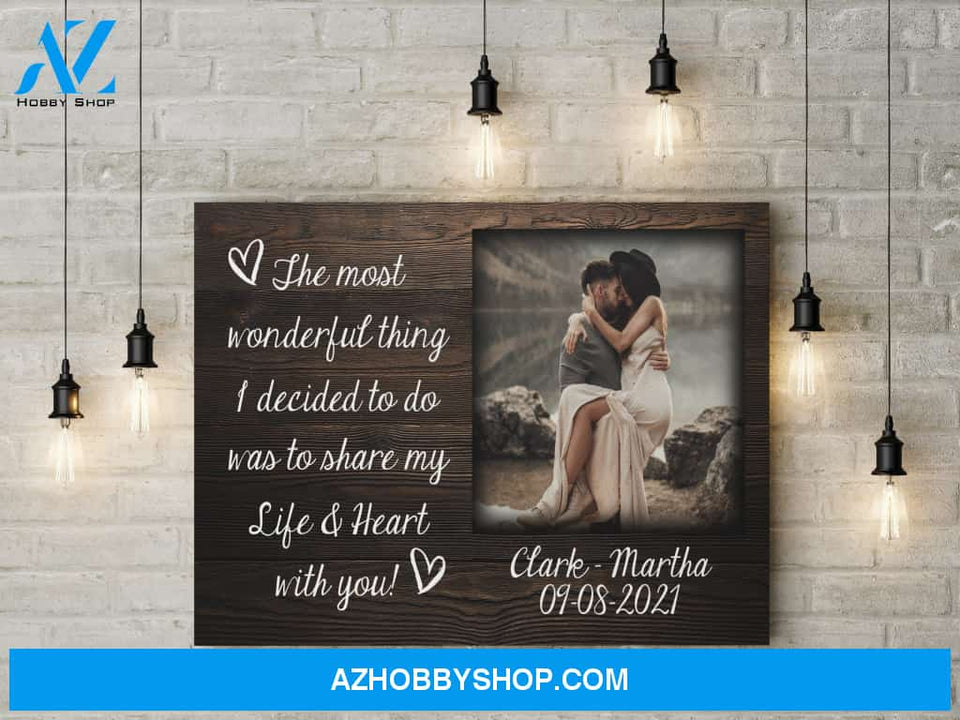 The most wonderful thing I decided - Personalized Canvas